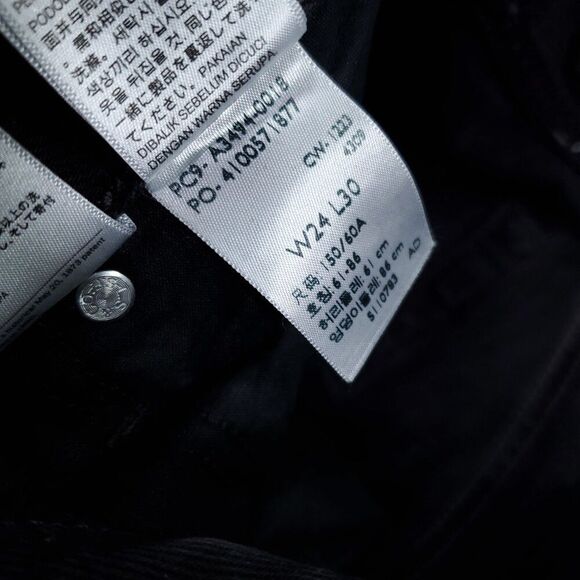 Levi's Premium Baggy Dad Black Loose Relaxed Size 24 x 30 Distressed Y2K - Picture 7 of 11